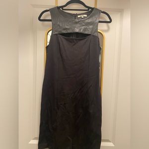 BB Dakota, leather top, black dress